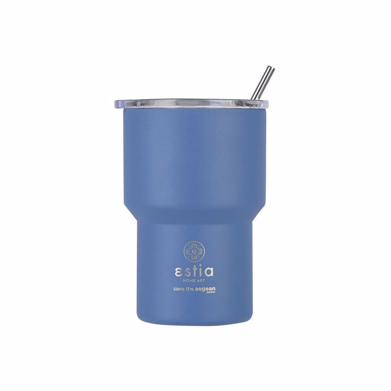 ESTIA Θερμος Inox Mug Lite Save the Aegean 400ml Denim Blue 01-18450