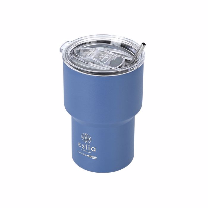 ESTIA Thermos Inox Mug Lite Save the Aegean 400ml Denim Blue 01-18450