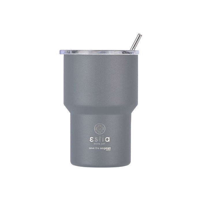 ESTIA Thermos Inox Mug Lite Save the Aegean 400ml Fjiord Grey 01-18467