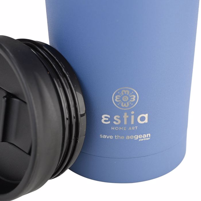ESTIA Thermos Inox Travel Mug Save the Aegean 350ml Denim Blue 01-20378