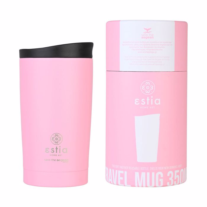 ESTIA Thermos Inox Travel Mug Save the Aegean 350ml Blossom Rose 01-20408