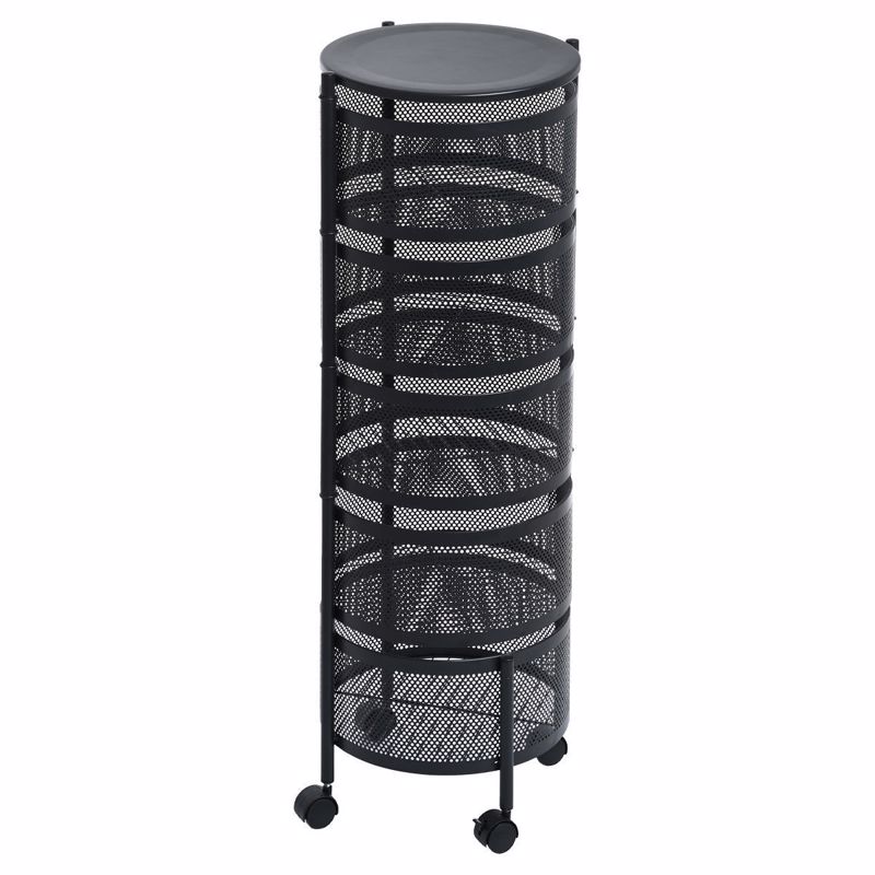 Estia - ΣΗΜΑΝΤΙΚΟ: Σε περίπτωση διαφοράς τιμής από το κατάστημα ισχύει παντα και μόνο η τιμή του καταστήματος Estia Τρόλεϊ Αποθήκευσης Μεταλλικό Μαύρο με 5 Συρτάρια