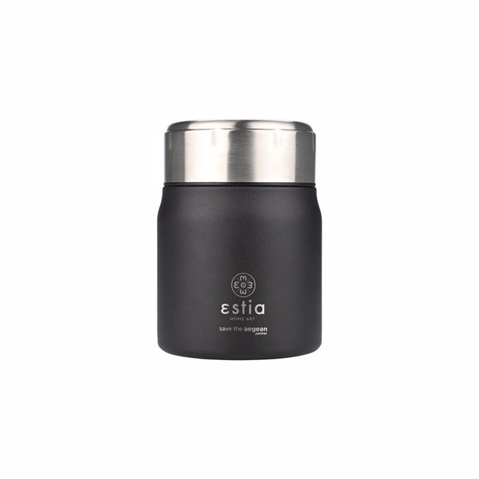 Estia Thermos Lunch Pot SAVE THE AEGEAN 0.5lt MIDNIGHT BLACK 01-21658