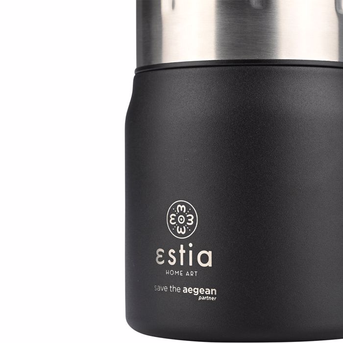 Estia Thermos Lunch Pot SAVE THE AEGEAN 0.5lt MIDNIGHT BLACK 01-21658