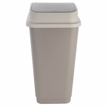 Estia Κάδος Απορριμμάτων FLIPTOP Πλαστικός 50lt Γκρι 33x44x56cm 01-21986