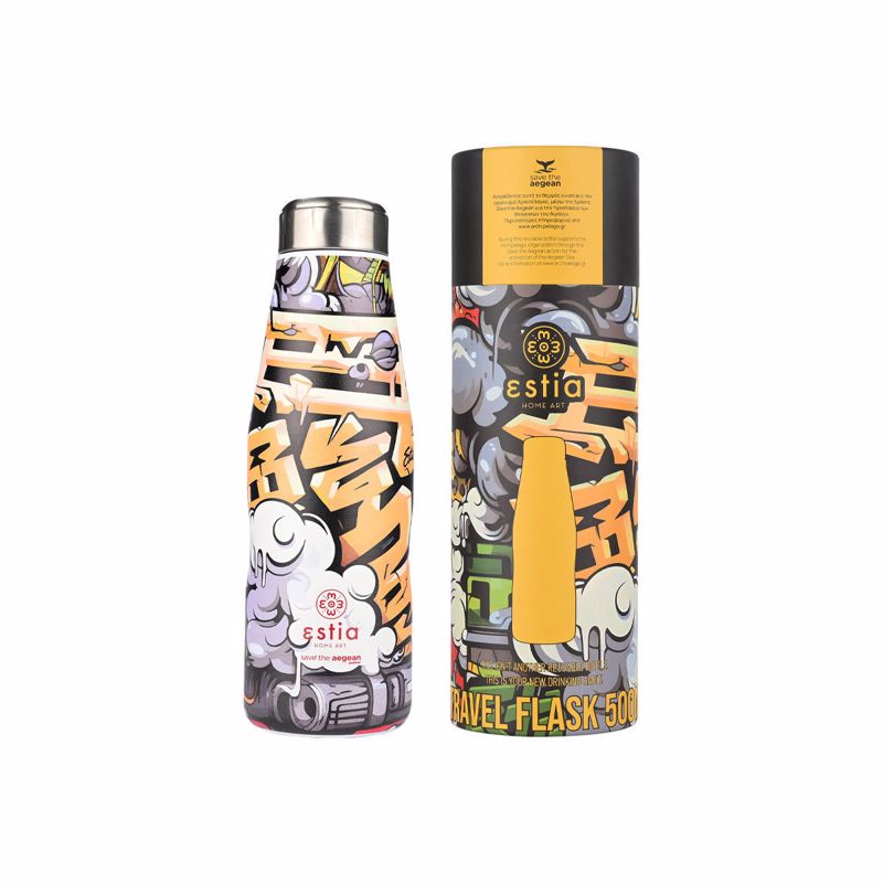 Estia Θερμός Travel Flask SAVE THE AEGEAN 500ml GRAFFITI RHYTHM...