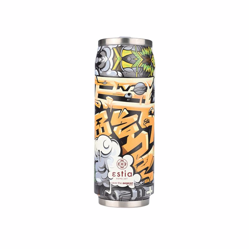 Θερμός-Ποτήρι Ανοξείδωτο Graffiti Rhythm Save The Aegean Estia 500ml-7×19εκ. 01-22655 (Υλικό: Ανοξείδωτο) – estia – 01-22655