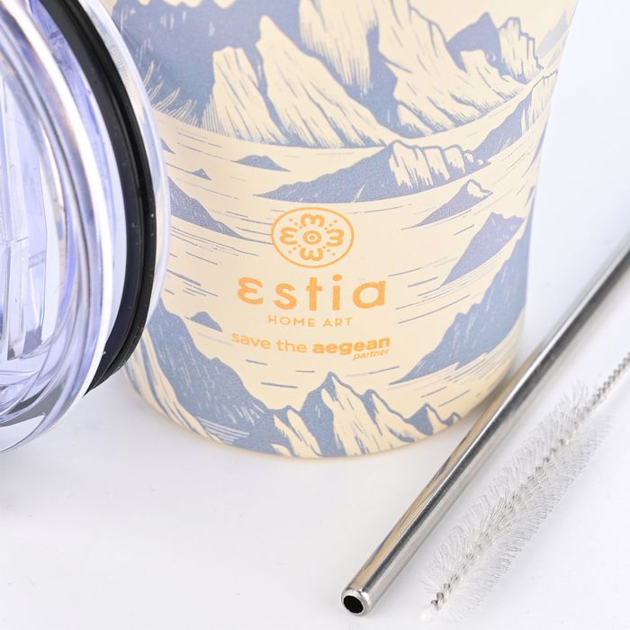 Estia Thermos Coffee Mug Save the Aegean 350ml Alpine Essence 01-23010