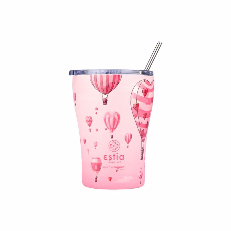 Θερμός-Ποτήρι Ανοξείδωτο Coffee Mug Love Ascend Save The Aegean Estia 350ml-9×13εκ. 01-23102