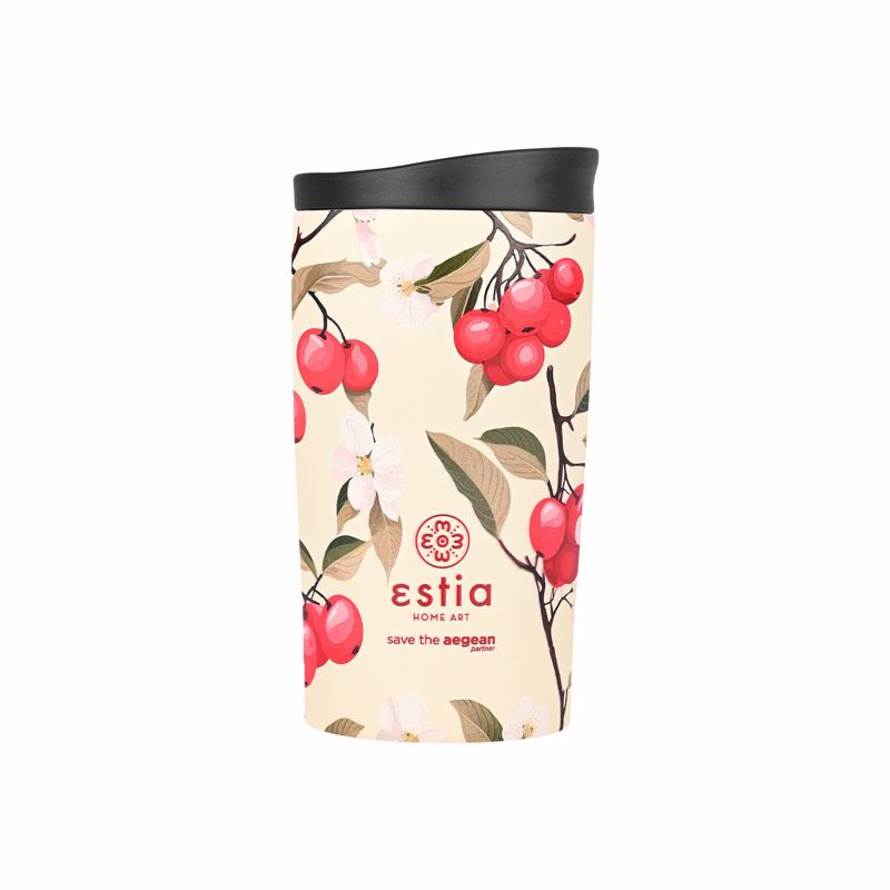 Θερμός Ποτήρι Ανοξείδωτος Travel Mug Sakura Whisper Save The Aegean 350ml-8x8x15εκ. Estia