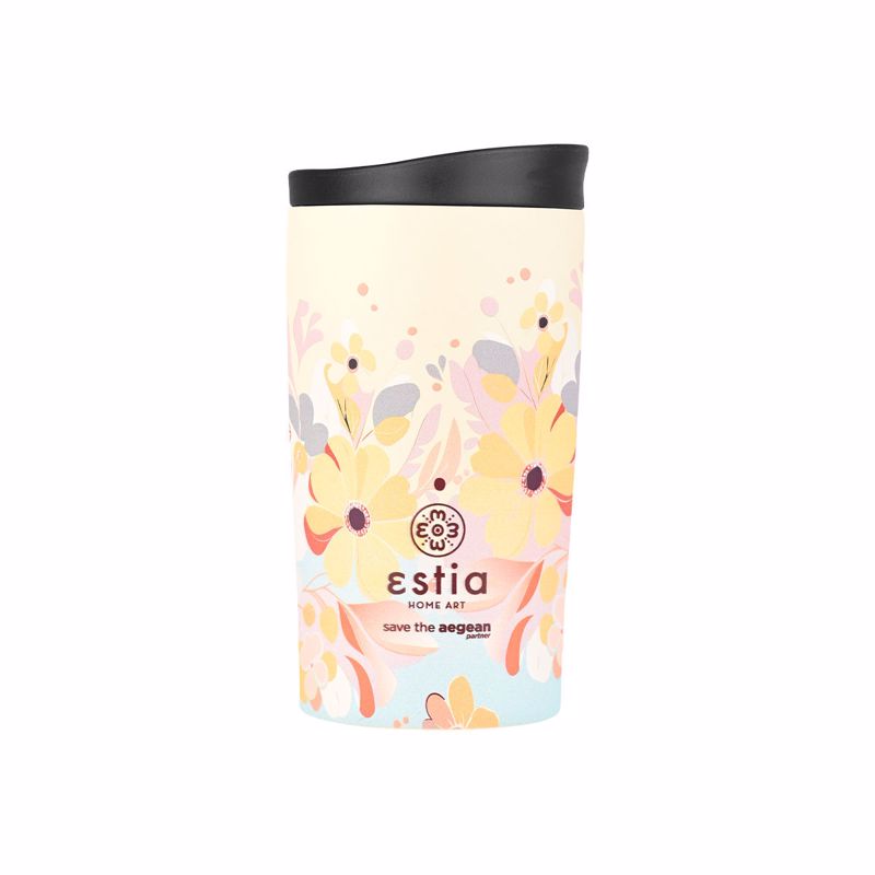 Θερμός Ποτήρι Ανοξείδωτος Travel Mug Spring Sonata Save The Aegean 350ml-8x8x15εκ. Estia