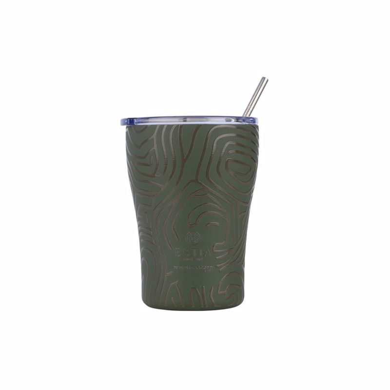 Θερμός-Ποτήρι Ανοξείδωτο Coffee Mug Olive Flow Save The Aegean 350ml-9×13εκ. Estia 01-31725