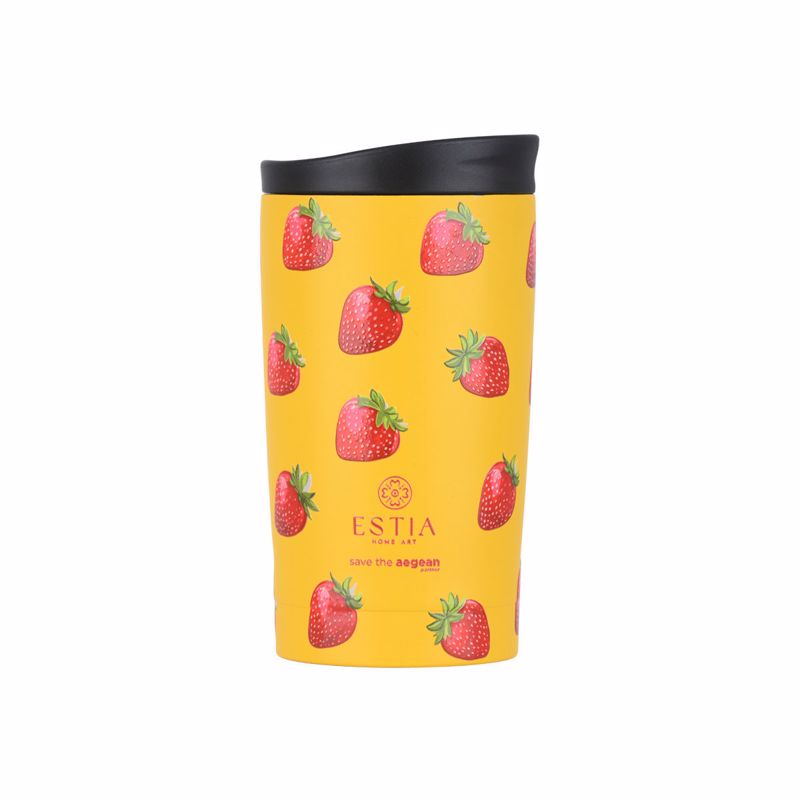 Θερμός Ποτήρι Ανοξείδωτος Travel Mug Berry Bright The Aegean 350ml-8x8x15εκ. Estia 01-31862