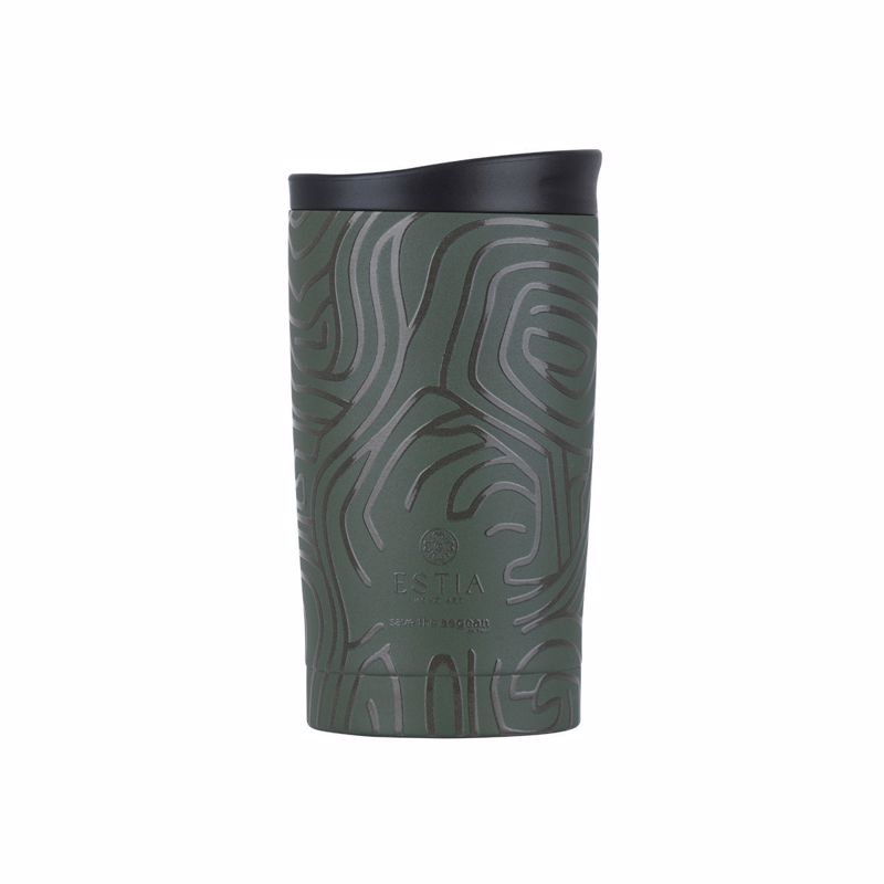 Θερμός Ποτήρι Ανοξείδωτος Travel Mug Olive Flow Save The Aegean 350ml-8x8x15εκ. Estia