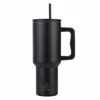 Estia Thermos Straw Tumbler XL SAVE THE AEGEAN 1200ml MIDNIGHT BLACK 14.5x10x26cm 01-32180