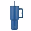 Estia Thermos Straw Tumbler XL SAVE THE AEGEAN 1200ml DENIM BLUE 14.5x10x26cm 01-32234