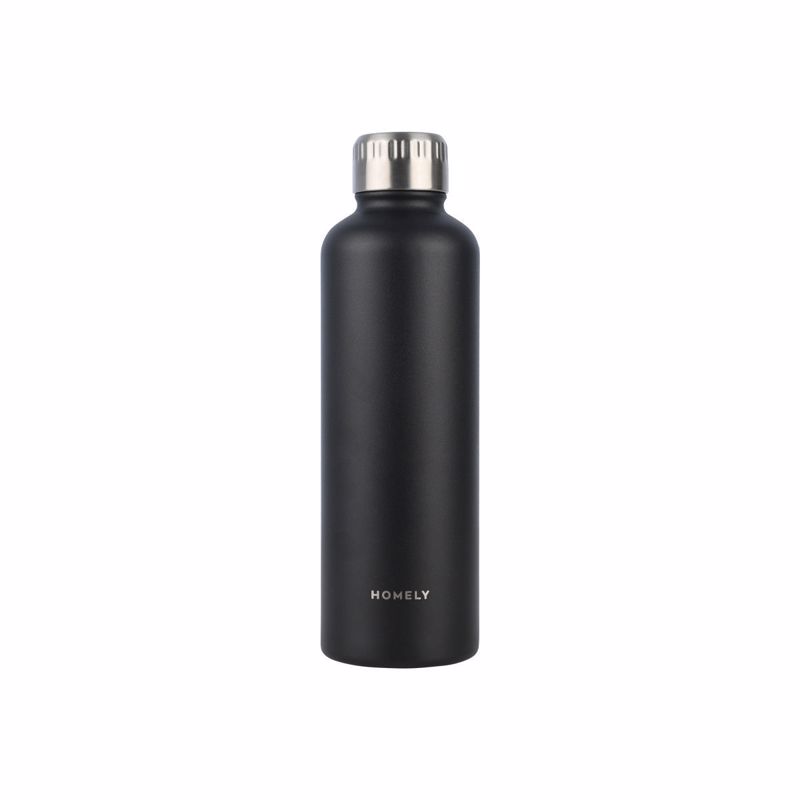 HOMELY Θερμός Flask 500ml MIDNIGHT BLACK Φ7x23cm 01-32555