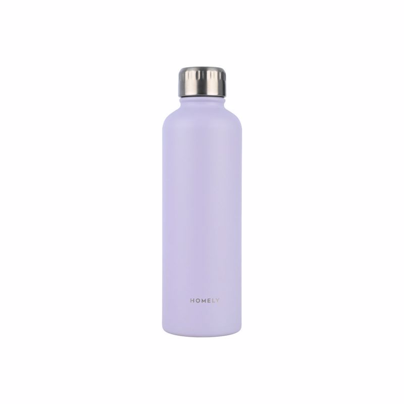 Θερμός-Μπουκάλι Ανοξείδωτο Flask Homely Lavender Fog 500ml-7x7x23εκ. Estia 01-32586 Υλικό: Ανοξείδωτο, Χρώμα