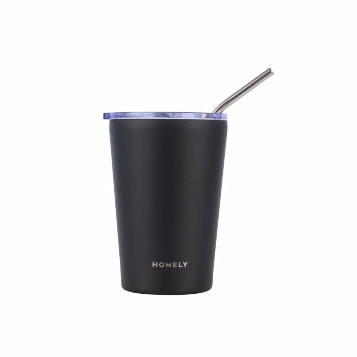 HOMELY Thermos Mug 400ml MIDNIGHT BLACK 9x8.5x13cm 01-32623