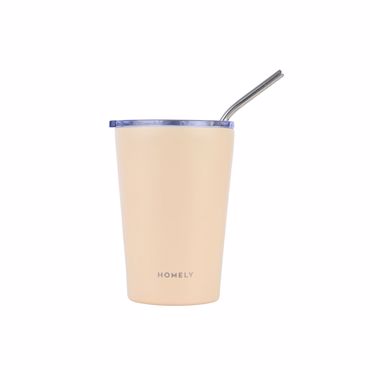 HOMELY Θερμός Mug 400ml SANDSTONE 9x8.5x13cm 01-32647