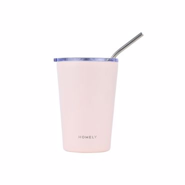 HOMELY Θερμός Mug 400ml ROSE QUARTZ 9x8.5x13cm 01-32678