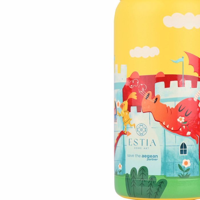 Estia Thermos Paidiko Wonder Bottle SAVE THE AEGEAN 350ml FORTRESS DRAGON F7x18cm 01-33088