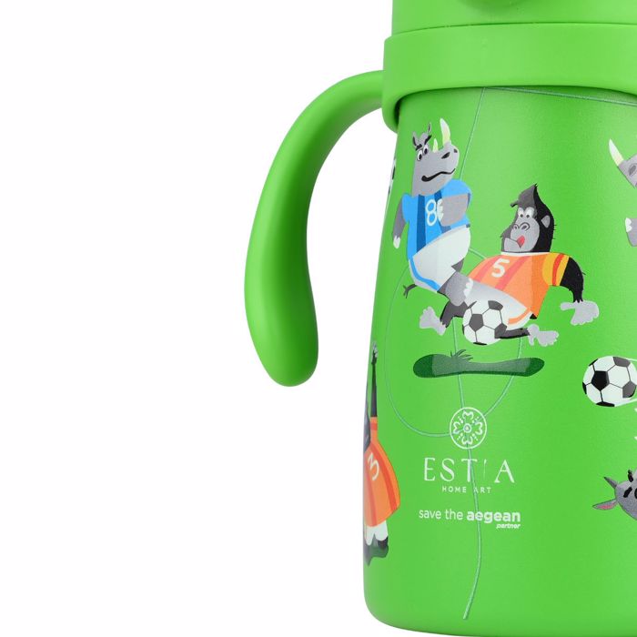 Estia Thermos Paidiko Bubble Bottle SAVE THE AEGEAN 300ml JUNGLE KICK 7.3x13x16.5cm 01-33224
