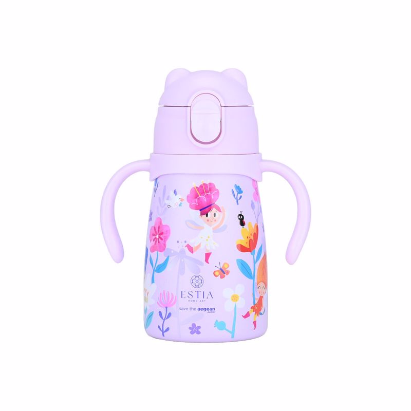 Θερμός Παιδικό Ανοξείδωτος Με Καλαμάκι 300ml-7,3x13x16,5εκ. Fairy Tales Save The Aegean Bubble