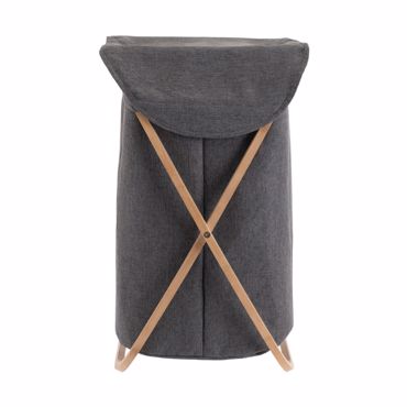 Estia Καλάθι Απλύτων Bamboo Essentials με Θήκη Πολυεστέρα Πτυσσόμενο 40X40X70cm 02-13158