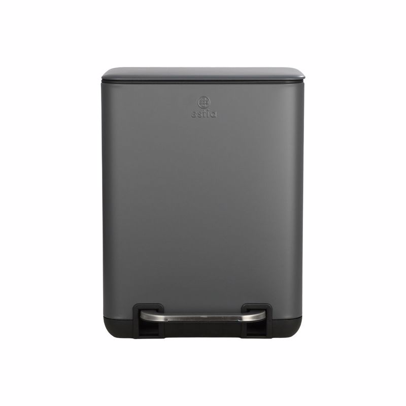 Estia Χαρτοδοχείο Μπάνιου Cubic Soft Close 6lt Γκρι 02-
