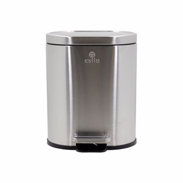 Estia Χαρτοδοχείο Μπάνιου OVOID Soft Close 6lt Inox 24.4x21.5x29.4cm 02-21412