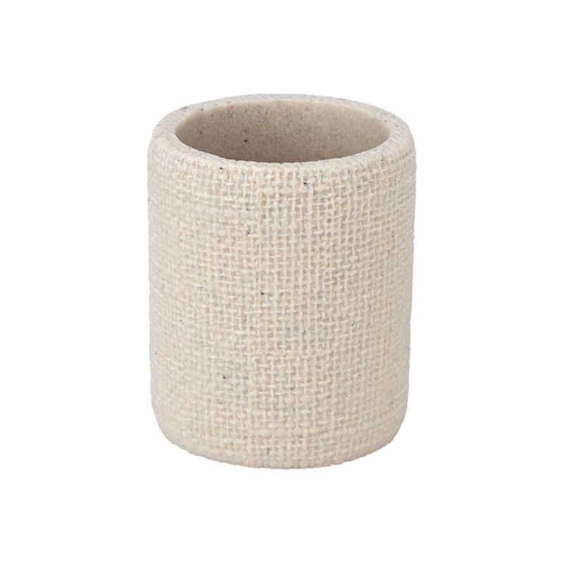 Αξεσουάρ Μπάνιου agiovlasitishome - ΣΗΜΑΝΤΙΚΟ: Σε περίπτωση διαφοράς τιμής από το κατάστημα ισχύει παντα και μόνο η τιμή του καταστήματος Estia Ποτηράκι Μπάνιου Jute Resin Μπεζ Φ7.5x9cm 02-2583