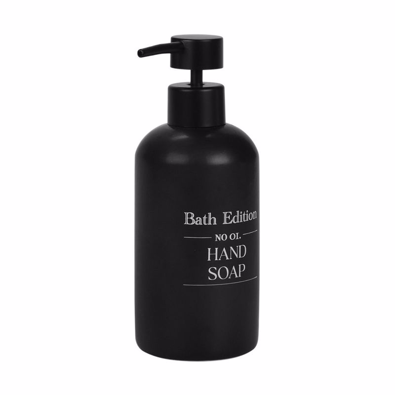 Estia - ΣΗΜΑΝΤΙΚΟ: Σε περίπτωση διαφοράς τιμής από το κατάστημα ισχύει παντα και μόνο η τιμή του καταστήματος Estia Αντλία Σαπουνιού MYST Stoneware Μαύρη 310ml Φ7x19