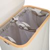 Estia Kalathi Apluton BAMBOO ESSENTIALS Ggri 144lt me Kapaki kai 2 Mesh Bags 56x37x68cm 02-26974