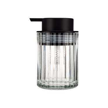 Estia Αντλία Σαπουνιού ALIVIO Γυάλινη Ανάγλυφη 300ml Φ7.8x12.5cm Διάφανη 02-28824