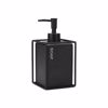 Estia Antlia Sapouniou CAGE 450ml Keramiki Mavri me Metalliko Plaisio 02-29999