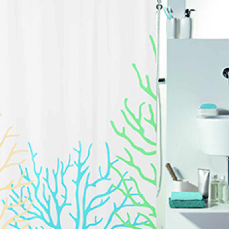 Dimitracas - ΣΗΜΑΝΤΙΚΟ: Σε περίπτωση διαφοράς τιμής από το κατάστημα ισχύει παντα και μόνο η τιμή του καταστήματος Dimitracas Κουρτίνα Μπάνιου 180x200cm CORAL 02022.001