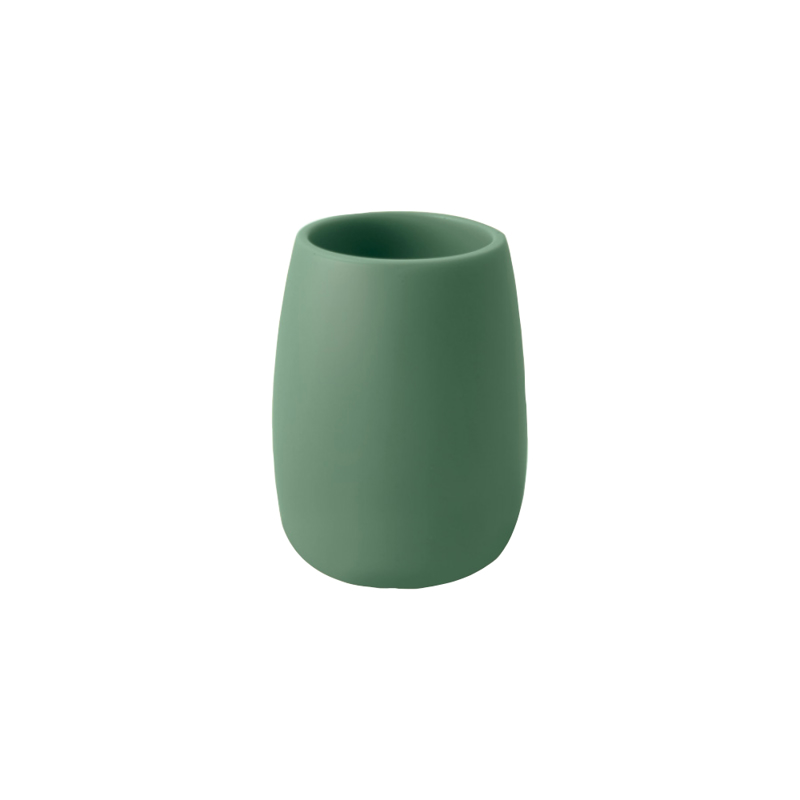 Αξεσουάρ Μπάνιου agiovlasitishome - ΣΗΜΑΝΤΙΚΟ: Σε περίπτωση διαφοράς τιμής από το κατάστημα ισχύει παντα και μόνο η τιμή του καταστήματος Dimitracas Ποτήρι Spirella SVEN Resin Πράσινο Φ8x10.5cm