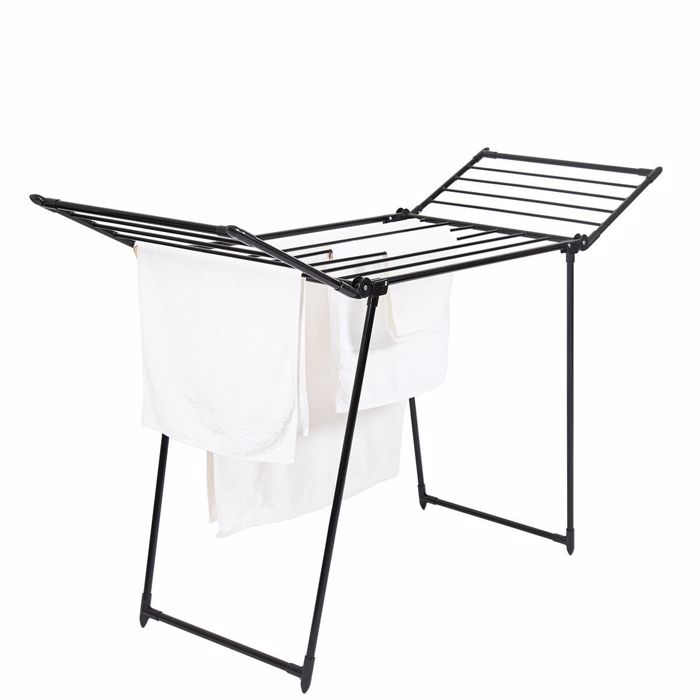 Estia Απλώστρα Δαπέδου ''Neo Black'' Μεταλλική 175x107x60cm Πτυσσόμενη 04-14223 Estia Aplostra Dapedou ''Neo Black'' Metalliki 175x107x60cm Ptussomeni 04-14223
