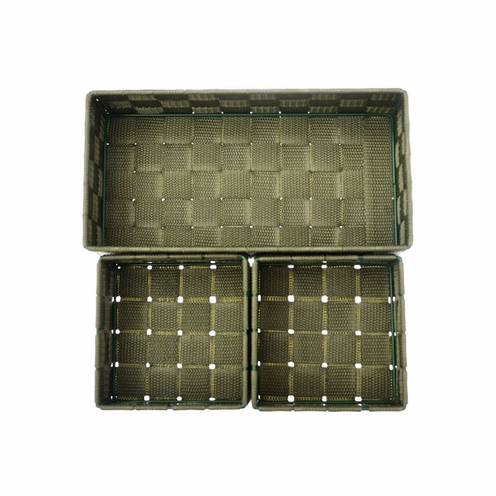 Estia Set ton 3 Kalathia Orgnosis OLIVE SERIES Ladi 26x13x9cm 04-14902