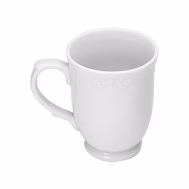 Estia Κούπα του Καφέ Athénée Πορσελάνινη Ανάγλυφη 340ml Λευκή 07-13523