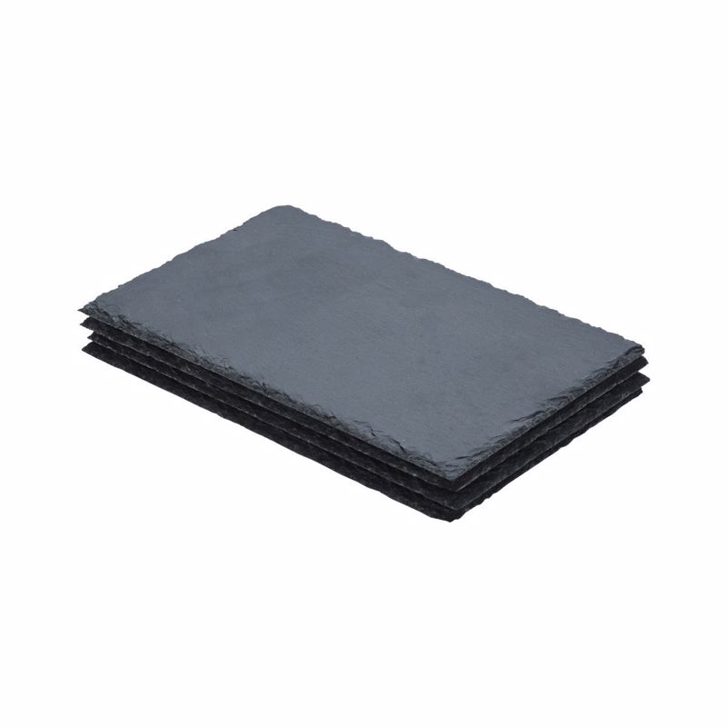 Estia Σετ των 4 Πλατώ Σερβιρίσματος Σχιστόλιθου 22x14cm 07-24086