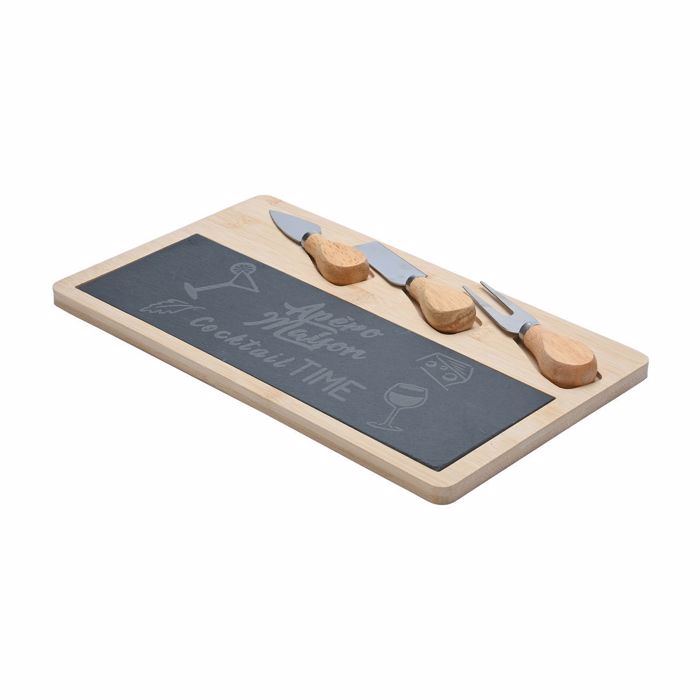 Estia Plato Serbirismatos Sxistolithou me Xulini Basi kai Axesouar 33x19cm 07-24123