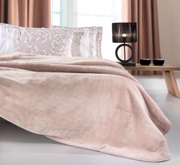 Guy Laroche Βελουτέ Μονή Κουβέρτα Logo Pudra 160x220cm