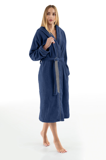 Guy Laroche Μπουρνούζι με κουκούλα CASUAL MARINE XLARGE 