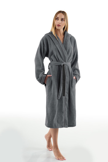 Guy Laroche Μπουρνούζι με κουκούλα CASUAL TITANIUM XLARGE