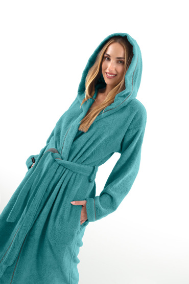 Guy Laroche Μπουρνούζι με κουκούλα CASUAL PETROL MEDIUM