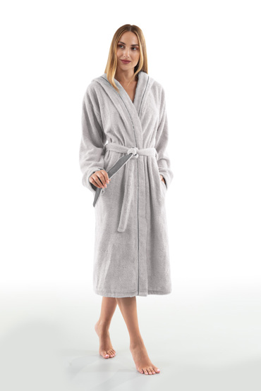 Guy Laroche Μπουρνούζι με κουκούλα CASUAL Γκρί LARGE