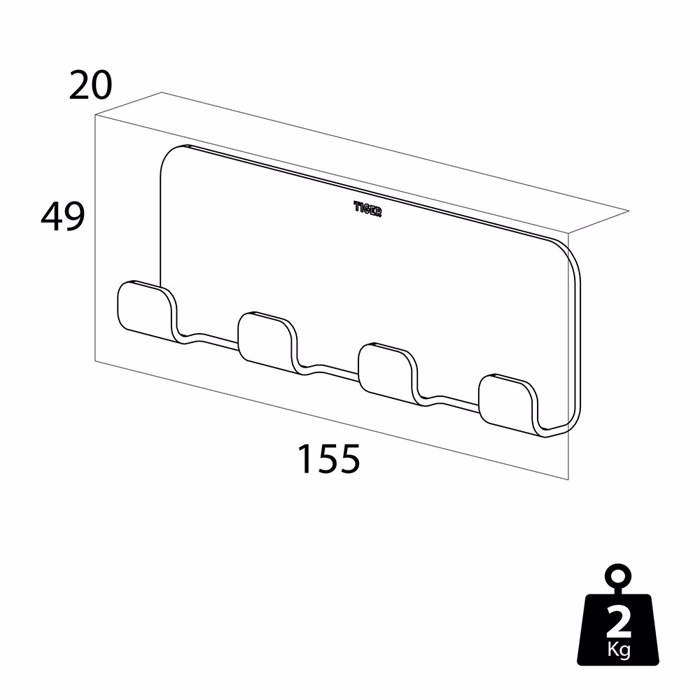 Tiger Colar Άγκιστρο Τετραπλό Brushed stainless steel 1314730946 Tiger Colar Aggistro Tetraplo Brushed stainless steel 1314730946