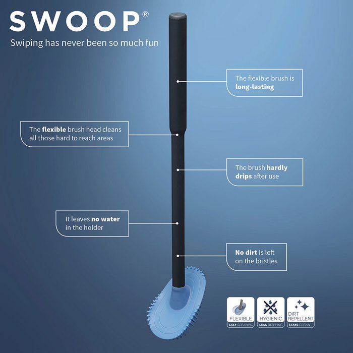 Tiger Tess Πιγκάλ με Εύκαμπτη Βούρτσα Swoop® Black / Anthracite 1329320746 Tiger Tess Piggal me Efkampti Bourtsa Swoop® Black / Anthracite 1329320746